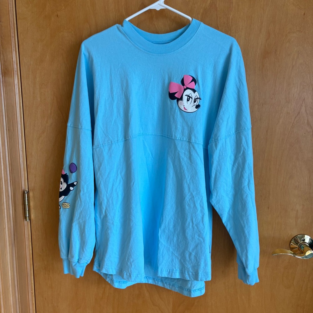 Disney Spirit Jersey Minnie Mouse La Patisserie De Minnie Light Blue Shirt Top‎